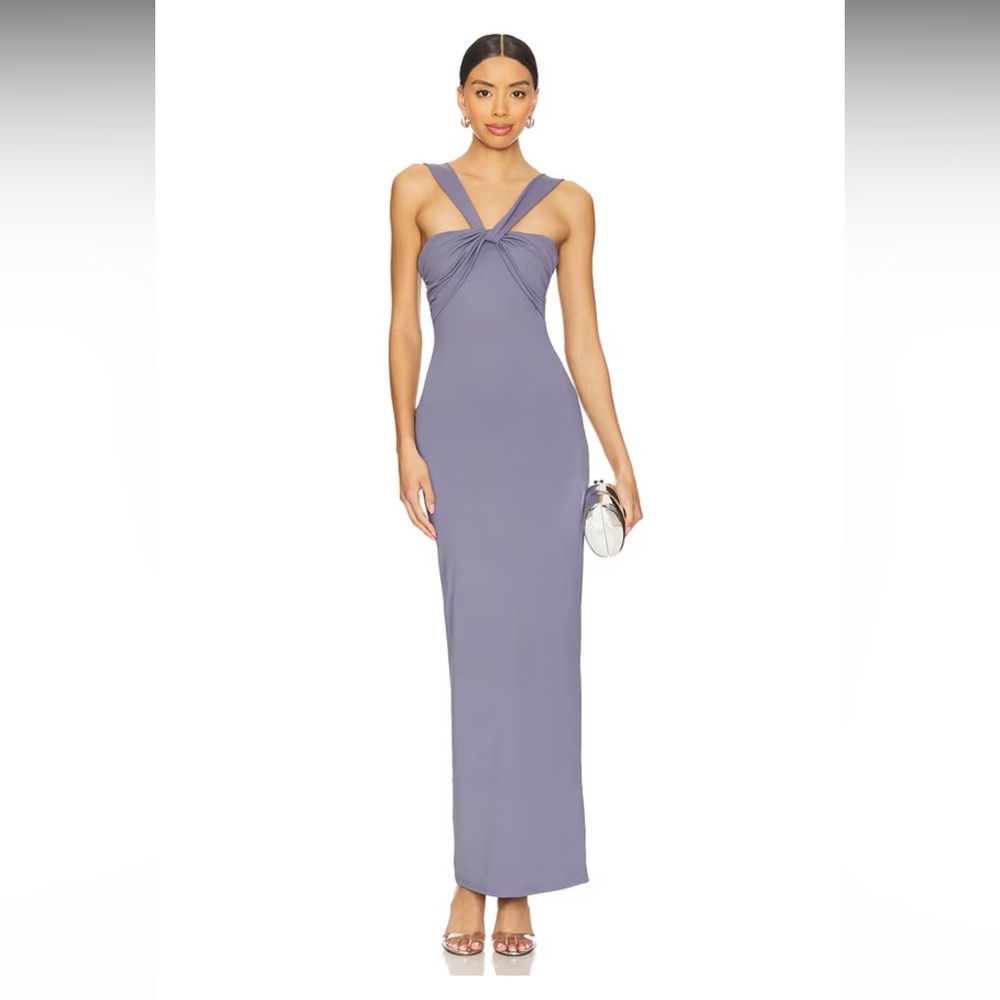 superdown Lavender Knot-Front Maxi Dress